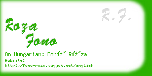 roza fono business card